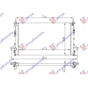 HLADNJAK MOTORA ZA SVE MODELSE BENZIN/DIZEL (+/-AC) (69x42) -07 (VALEO) RENAULT ESPACE 2003-2012 (JKO/JK1) (OEM: 8200008764)