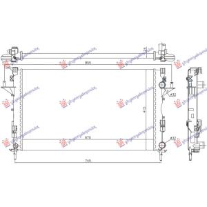 HLADNJAK MOTORA ZA SVE MODELSE BENZIN/DIZEL (+/-AC) (69x42) -2007 (NRF) RENAULT ESPACE 2003-2012 (JKO/JK1) (OEM: 8200008764)