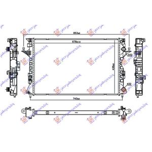 HLADNJAK MOTORA 1.9/2.0 DCi DIZEL (678x438x32) MALI NOSACI (NRF) RENAULT ESPACE 2003-2012 (JKO/JK1) (OEM: 8200292771)