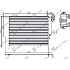 HLADNJAK KLIME (52x42x1.6) BMW Z4 (E85) (2003-2009) (OEM: 64536914033, 64538377614)