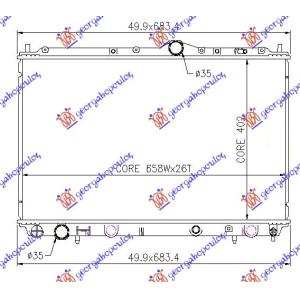 HLADNJAK MOTORA 1.9 TD (40.2x65.5x32) MITSUBISHI CARISMA (1996-2005) (OEM: MB925662)