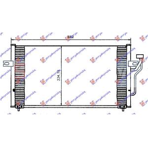 HLADNJAK KLIME (61x35 2x28) MITSUBISHI CARISMA (1996-2005) (OEM: MB958166)