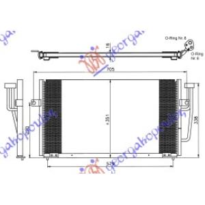 HLADNJAK KLIME 1.9 T.D (59.7x33x28) MITSUBISHI CARISMA (1996-2005) (OEM: MR146691)