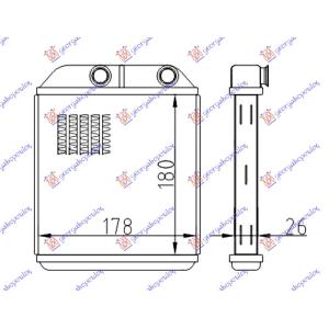 GREJAC KABINE (BR) (180x175x26) MITSUBISHI CARISMA (1996-2005) (OEM: 30824478, 30850697)