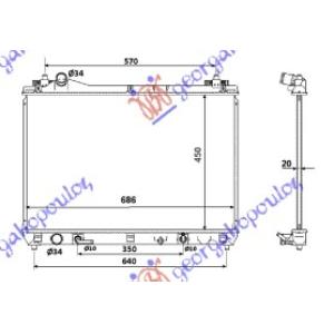 HLADNJAK MOTORA 2.0 16 V.VVTi (45x69x16)AUTO SUZUKI GRAND VITARA (2006-2015) (OEM: 17700-65J10, 1770065J10)