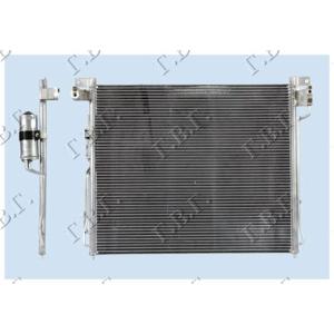 HLADNJAK KLIME A/C 2.5 TD (64.5x57x1.6) NISSAN PATHFINDER (R51) (2006-2013) (OEM: 92100-EB500, 92100EB500)