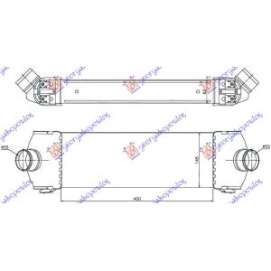 HLADNJAK INTERCOOLER 2.2-2.4 TDCi (398x147x62) FORD TRANSIT (2006-2013) (OEM: 1423732, 1432226, 6C119L440AB)