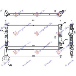 HLADNJAK MOTORA 2.2-2.4TDCI-2.3i +AC(76.8x38) FORD TRANSIT (2006-2013) (OEM: 1383317)