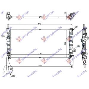 HLADNJAK MOTORA 2.2/2.4 TDCI 2.3i (+AC) (76.8x38) (NRF) FORD TRANSIT 2006-2013 (FA/FB/FZ/FC) (OEM: 1383317)