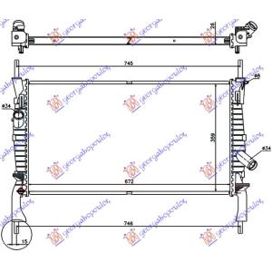 HLADNJAK MOTORA 2.2/2.3 TDCI 2.4i (-AC) (67x38) (NRF) FORD TRANSIT 2006-2013 (FA/FB/FZ/FC) (OEM: 1370865, 1371296, 1383315)