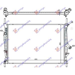 HLADNJAK MOTORA 2.2-2.4TDCi-2.3I-A/C(67.5x45.5 FORD TRANSIT (2006-2013) (OEM: 7C118005AA)