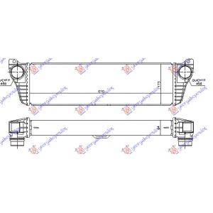 HLADNJAK INTERCOOLER 2.0-2.2 Cdi (610x170x64)10- MERCEDES VITO (W639) & VIANO (2004-2010) (OEM: 6395011301, A6395011301)