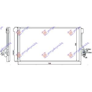 HLADNJAK KLIME BEN-DIZ 07- (67x39.2) MERCEDES VITO (W639) & VIANO (2004-2010) (OEM: 6398350270)