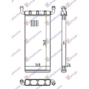 GREJAC KABINE (BR) (360x170x26) MERCEDES VITO (W639) & VIANO (2004-2010) (OEM: 0038357501, A0038357501)