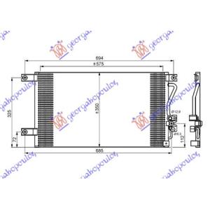 HLADNJAK KLIME BEN-DIZ(58x34.5) MITSUBISHI P/U L200 (1999-2001) (OEM: MR360415)