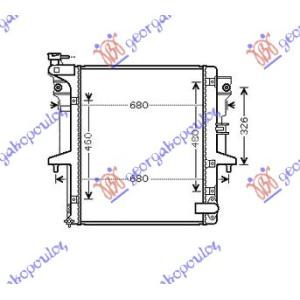 HLADNJAK MOTORA 2.5TD (52.5x63.5) MANUEL MITSUBISHI P/U L200 (2006-2010) (OEM: 1350A182, 1350A314, 1350A348)