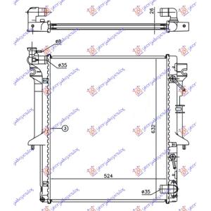 HLADNJAK 2.5 T.D AUTO(525x635x26) MITSUBISHI P/U L200 (2006-2010) (OEM: 1350A183, 1350A349)