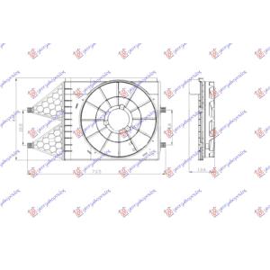 NOSAC VENTILATORA (1.0/1.0-1.2TSI/1.2 SKODA ROOMSTER-PRAKTIK (2006-2010) (OEM: 6R0121207)