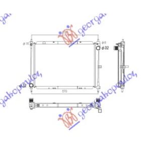 HLADNJAK MOTORA 1.5 DCi +A/C(51x38x32)ENGLISH T RENAULT MODUS (2005-2008) (OEM: 21410-AY602, 21410AY602)