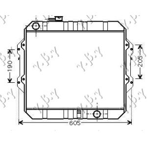 HLADNJAK MOTORA 2.5 T.DIZEL(50x53x3.3) TOYOTA HI-LUX 2WD/4WD (2001-2005) (OEM: 16400-30100, 1640030100)