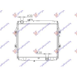 HLADNJAK MOTORA 2.5 T.DIZEL(45x52.5x3.2) TOYOTA HI-LUX 2WD/4WD (2001-2005) (OEM: 16400-30080, 1640030080)