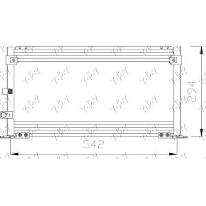 HLADNJAK KLIME 2.0-2.4cc DIZEL (52X30) TOYOTA HI-LUX 2WD/4WD (2001-2005) (OEM: 88460-35200, 8846035200)