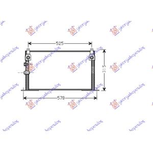 HLADNJAK KLIME 2.5 TD(53.5X27.5X16) TOYOTA HI-LUX 2WD/4WD (2001-2005) (OEM: 88460-35280, 8846035280)