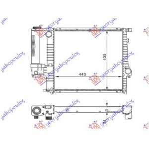 HLADNJAK MOTORA BEN MAN (440x440) LEMLJEN BMW Z3 (1996-2003) (OEM: 1719263, 17111247145, 17111719263)