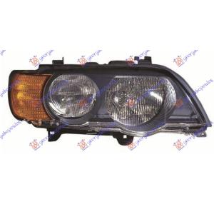 FAR ELEKTRICNI ZUTI MIGAVAC -04 (TYC) Desna str. BMW X5 (E53) (2000-2007) (OEM: 63126930206)