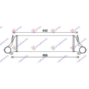 HLADNJAK INTERCOOLER 3.0D DIZ(550x158x50) BMW X5 (E53) (2000-2007) (OEM: 17512247966)