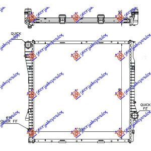 HLADNJAK MOTORA 3.0 BEN/DIZ AUT. (59x60x2.4) BMW X5 (E53) (2000-2007) (OEM: 1439103, 1710439103, 17101439103)