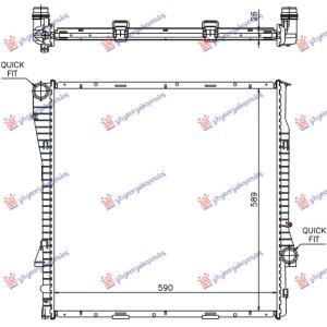 HLADNJAK MOTORA 3.0 BENZIN/DIZEL (MAN) (59x60x2.4) (NRF) BMW X5 2000-2007 (E53) (OEM: 17111439104, 17117544669)
