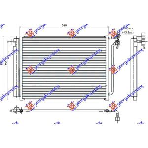 HLADNJAK KLIME BENZIN-DIZEL (490x390x12) BMW X5 (E53) (2000-2007) (OEM: 64536914216, 64538381543)