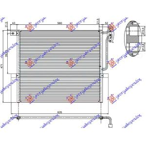 HLADNJAK KLIME 2.0-2.5-3.0 BENZ (52.5x47.2) BMW X3 (E83) (2004-2007) (OEM: 17113403437, 64533400400)