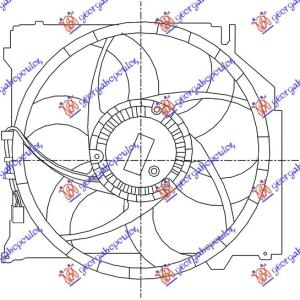 VENTILATOR KOMPLET (2.0-2.5-3.0 BE-2.0 DI+A/C BMW X3 (E83) (2004-2007) (OEM: 17113414008)