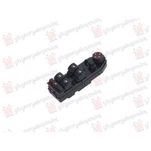 PREKIDAC U PREDNJIM VRATIMA (4 TASTERA) (9 PIN + 6 PIN) Leva str. BMW X3 2004-2007 (E83) (OEM: 61313413428, 61313414352)