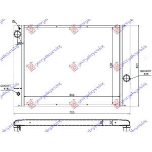 HLADNJAK MOTORA BEN AUTO (62x49) BEHR BMW SERIES 7 (E65/66) (2002-2008) (OEM: 17117519211)