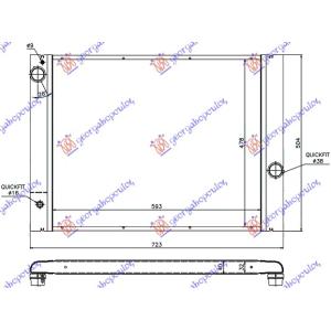 HLADNJAK MOTORA SVI MODELI BEN. AUTOMA. (62x49 BMW SERIES 7 (E65/66) (2002-2008) (OEM: 17117507972, 17117519209, 17117519211)