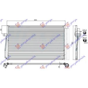 HLADNJAK KLIME DIZEL (60.8x38.2x1.6) BMW SERIES 7 (E65/66) (2002-2008) (OEM: 64508381362, 64509122827)