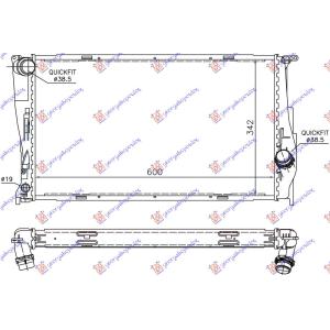 HLADNJAK MOTORA 3.0 BEN 2.0 DIZ M/A 1 CEV BMW SERIES 1 (E81/87) 3/5D (2004-2011) (OEM: 17117788903, 17117790297)