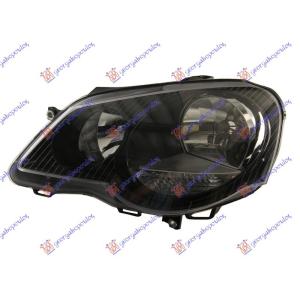 FAR GTI CRNI (TYC) Leva str. VW POLO (2005-2009) (OEM: 6Q1941007AL, 6Q1941007AP)