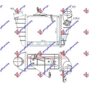 HLADNJAK INTERKULERA 1.9 Tdi DIZEL (183x161x85) (OTVOR ZA SENZOR 18mm) VW POLO (2005-2009) (OEM: 6Q0145804, 6Q0145804D)