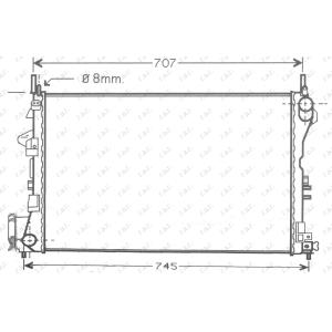 HLADNJAK MOTORA 1.6-18I 16V(65x40.5)Z16XE-Z18X OPEL VECTRA C (2005-2008) (OEM: 1300244, 24418338, 95524868)