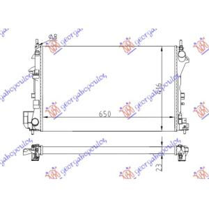 HLADNJAK MOTORA 1.6/18I 16V (+/-AC) (65x40.5) Z16XE-Z18XE (NRF) OPEL VECTRA C 2005-2008 (Z02) (OEM: 1300244, 24418338, 95524868)