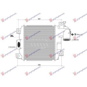 HLADNJAK INTERCOOLER 2.5-3.0 D4d (275x302x50) TOYOTA HI-LUX 2WD/4WD (2005-2009) (OEM: 17940-0L010, 17940-0L030, 17940-0L060)