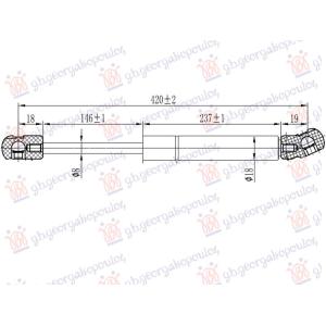 AMORTIZER HAUBE (420L-295N) TOYOTA HI-LUX 2WD/4WD (2005-2009) (OEM: 53440-0W230, 534400W230, 53450-39225)