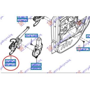 PODIZAC ZADNJEG PROZORA ELEKTRICNI BEZ MOTORA(O) Desna str. HYUNDAI ATOS PRIME (2003-2007) (OEM: 8340405510)