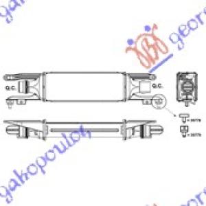 HLADNJAK INTERCOOLER 1.3 CDTI (45x100x53) 66 KW OPEL CORSA D (2006-2015) (OEM: 6302080, 55702194)