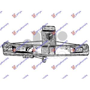 PODIZAC ZADNJEG PROZORA MEHANICKI 5 VRATA (A KV) Leva str. OPEL CORSA D (2006-2015) (OEM: 5140105)