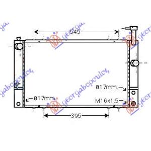 HLADNJAK MOTORA 1.5 HIBRID (600x350x16) (KOYO) TOYOTA PRIUS (2004-2009) (OEM: 16041-21280, 1604121280)